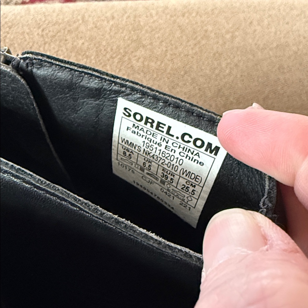 Sorel nk4372-010 Size 8.5 Wide Black Combat Snow Boots (TD) - Picture 4 of 8